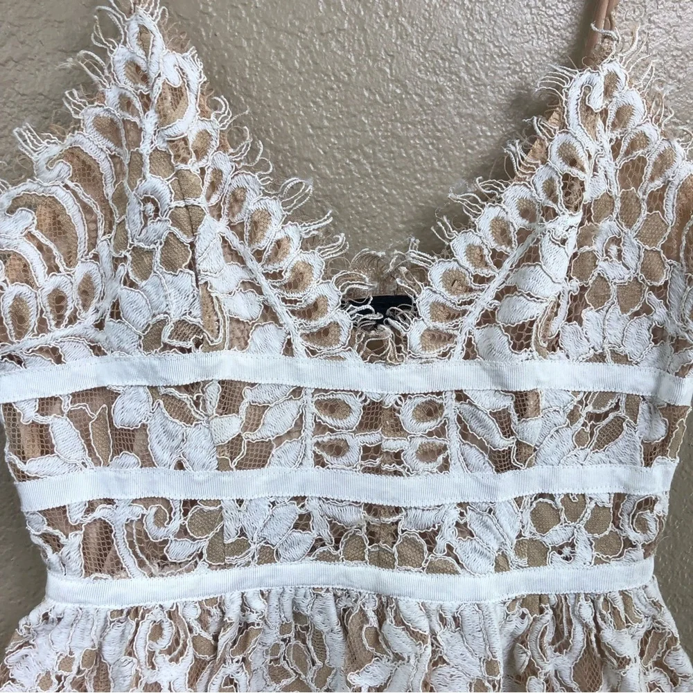 NBD Give it Up lace fit and flare mini dress!